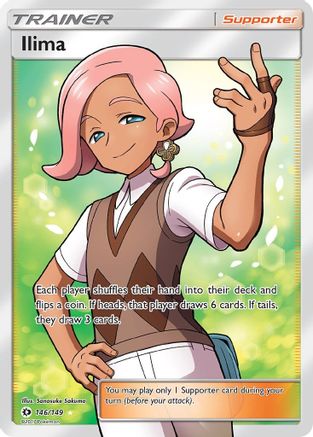 Ilima (Full Art) 146/149  - Holofoil SM Base Set - Ultra Rare
