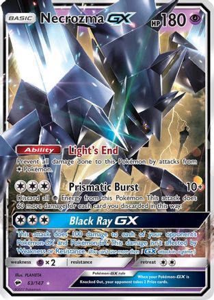 Necrozma GX 063/147  - Holofoil SM  Burning Shadows - Ultra Rare