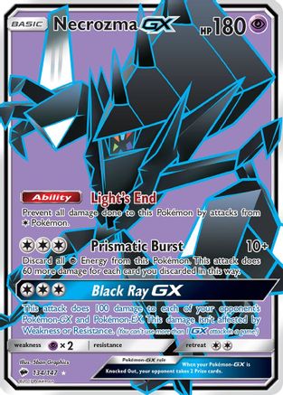 Necrozma GX (Full Art) 134/147  - Holofoil SM  Burning Shadows - Ultra Rare