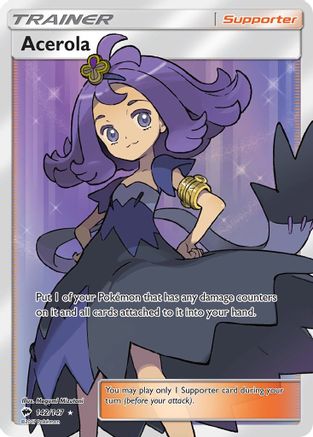 Acerola (Full Art) 142/147  - Holofoil SM  Burning Shadows - Ultra Rare