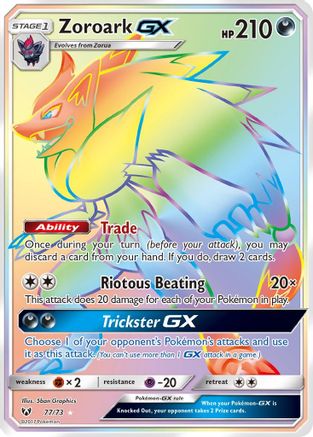 Zoroark GX (Secret) 077  - Holofoil Shining Legends - Secret Rare