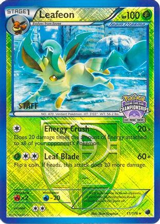 Leafeon 011/116  - Reverse Holofoil League & Championship Cards - Promo