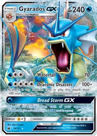 Gyarados GX 018/111  - Holofoil SM  Crimson Invasion - Ultra Rare