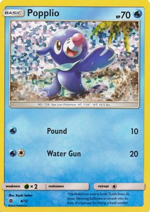 Popplio 004/12  - Holofoil McDonalds Promos 2017 - Promo