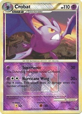 Crobat 014/95  - Reverse Holofoil League & Championship Cards - Promo