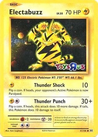 Electabuzz 041/108  - Holofoil Miscellaneous Cards & Products - Promo