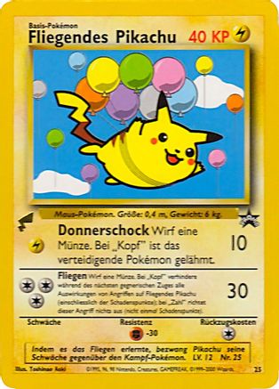 Pikachu (Flying) 025  Pikachu World Collection Promos - Promo