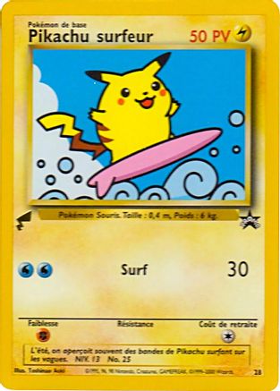 Pikachu (Surfing) 028  Pikachu World Collection Promos - Promo