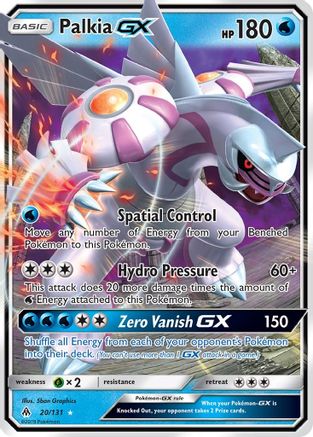 Palkia GX 020/131  - Holofoil SM  Forbidden Light - Ultra Rare