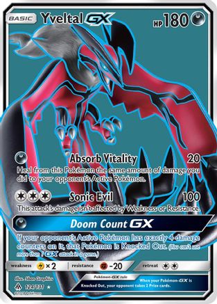 Yveltal GX (Full Art) 124  - Holofoil SM  Forbidden Light - Ultra Rare