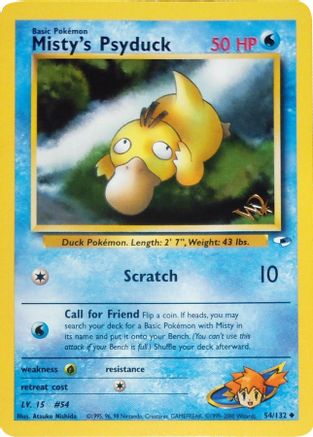 Misty's Psyduck [W Stamped] 054/132  WoTC Promo - Promo
