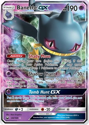 Banette GX 066/168  - Holofoil SM  Celestial Storm - Ultra Rare
