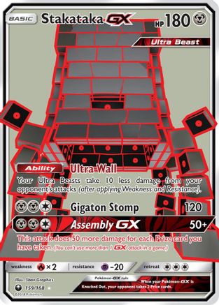 Stakataka GX (Full Art) 159  - Holofoil SM  Celestial Storm - Ultra Rare