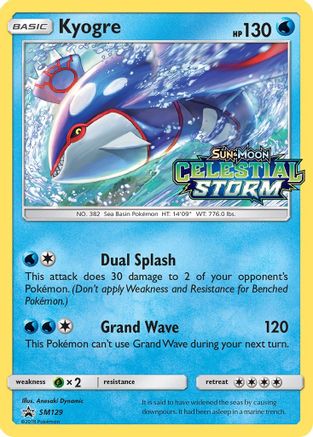 Kyogre SM129  - Holofoil SM Promos - Promo