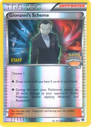 Giovanni's Scheme 138/162  - Reverse Holofoil League & Championship Cards - Promo
