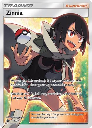 Zinnia (Full Art) 070  - Holofoil Dragon Majesty - Ultra Rare