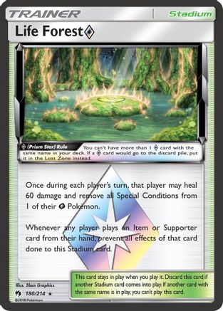Life Forest Prism Star 180/214  - Holofoil SM  Lost Thunder - Prism Rare
