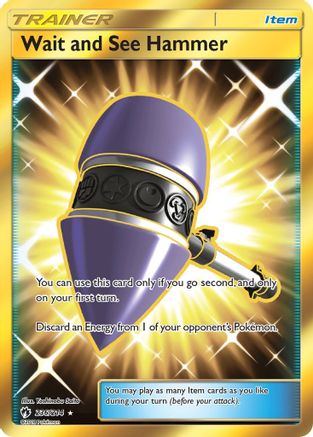 Wait and See Hammer (Secret) 236  - Holofoil SM  Lost Thunder - Secret Rare