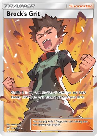 Brock's Grit (Full Art) 172  - Holofoil SM  Team Up - Ultra Rare