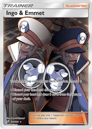 Ingo & Emmet (Full Art) 176  - Holofoil SM  Team Up - Ultra Rare