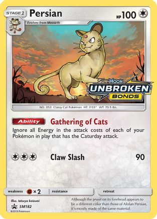 Persian SM182  - Holofoil SM Promos - Promo