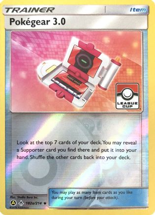 Pokegear 3.0 182a/214  - Reverse Holofoil League & Championship Cards - Promo