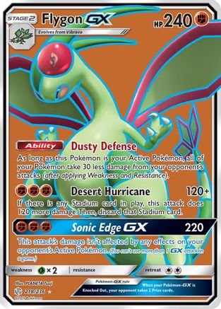 Flygon GX (Full Art) 218/236  - Holofoil SM  Cosmic Eclipse - Ultra Rare