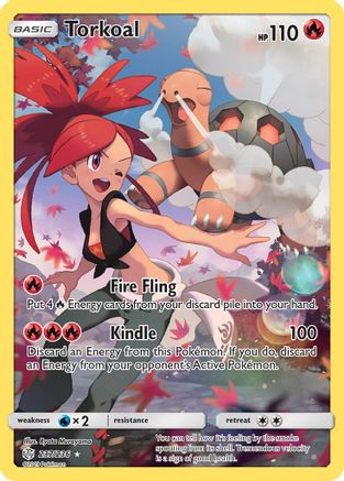 Torkoal (Secret) 237/236  - Holofoil SM  Cosmic Eclipse - Secret Rare