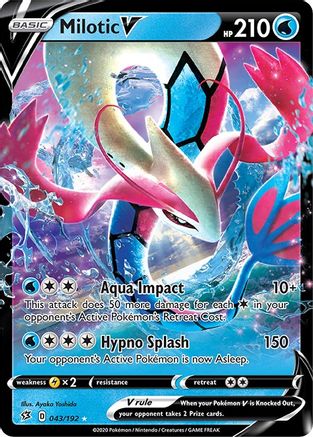 Milotic V 043/192  - Holofoil SWSH02 Rebel Clash - Ultra Rare
