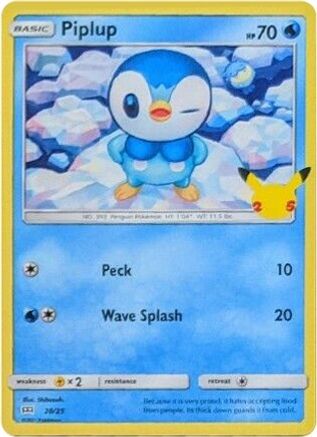 Piplup 020/25  - Holofoil McDonalds 25th Anniversary Promos - Promo