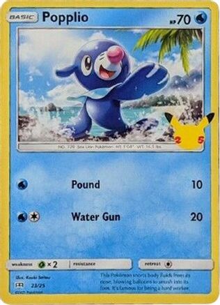 Popplio 023/25  - Holofoil McDonalds 25th Anniversary Promos - Promo