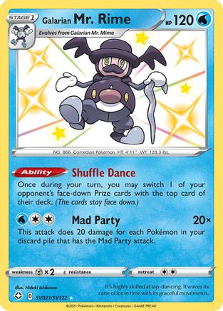 Galarian Mr. Rime SV021/SV122  - Holofoil Shining Fates Shiny Vault - Shiny Holo Rare