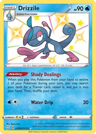 Drizzile SV026/SV122  - Holofoil Shining Fates Shiny Vault - Shiny Holo Rare
