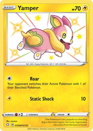 Yamper SV039/SV122  - Holofoil Shining Fates Shiny Vault - Shiny Holo Rare