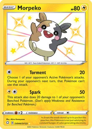 Morpeko SV044/SV122  - Holofoil Shining Fates Shiny Vault - Shiny Holo Rare
