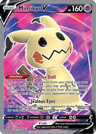 Mimikyu V (Full Art) 148/163  - Holofoil SWSH05 Battle Styles - Ultra Rare