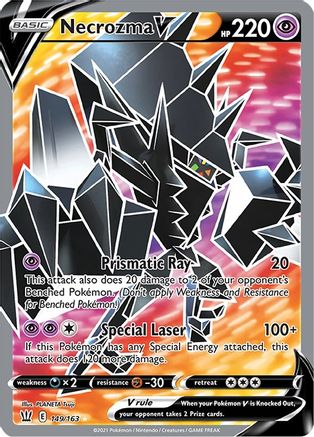 Necrozma V (Full Art) 149/163  - Holofoil SWSH05 Battle Styles - Ultra Rare