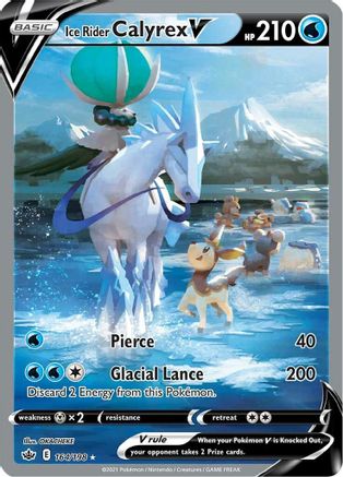 Ice Rider Calyrex V (Alternate Full Art) 164/198  - Holofoil SWSH06 Chilling Reign - Ultra Rare
