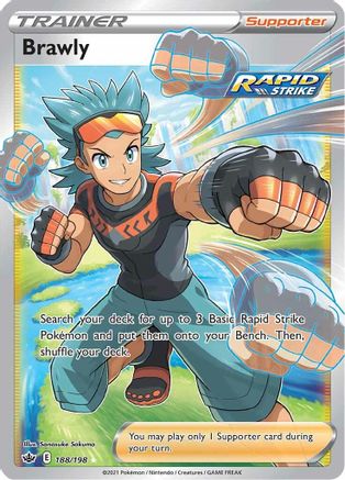 Brawly (Full Art) 188/198  - Holofoil SWSH06 Chilling Reign - Ultra Rare