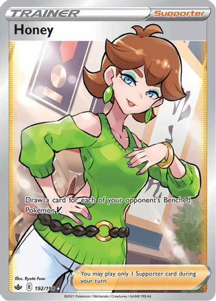 Honey (Full Art) 192/198  - Holofoil SWSH06 Chilling Reign - Ultra Rare