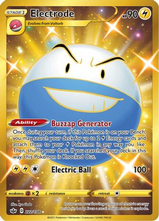 Electrode (Secret) 222/198  - Holofoil SWSH06 Chilling Reign - Secret Rare