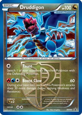 Druddigon (Team Plasma) BW80  - Holofoil Black and White Promos - Promo