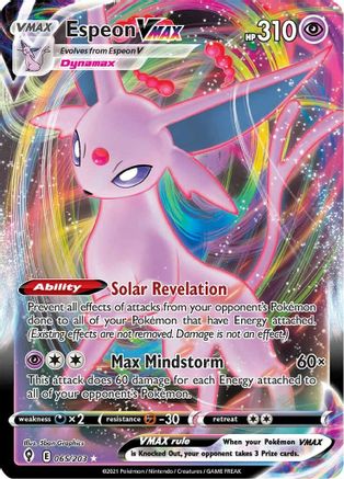 Espeon VMAX 065/203  - Holofoil SWSH07 Evolving Skies - Ultra Rare