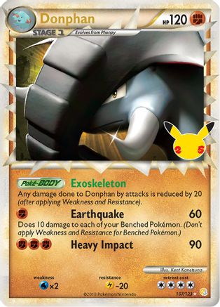 Donphan (Prime) 107/123  - Holofoil Celebrations Classic Collection - Classic Collection