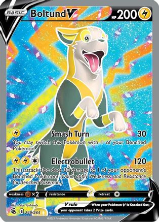Boltund V (Full Art) 249/264  - Holofoil SWSH08 Fusion Strike - Ultra Rare