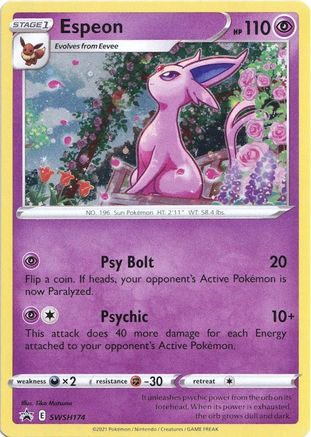 Espeon SWSH174  - Holofoil SWSH Sword & Shield Promo Cards - Promo