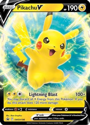 Pikachu V SWSH198  - Holofoil SWSH Sword & Shield Promo Cards - Promo