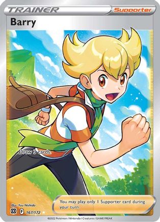 Barry (Full Art) 167/172  - Holofoil SWSH09 Brilliant Stars - Ultra Rare