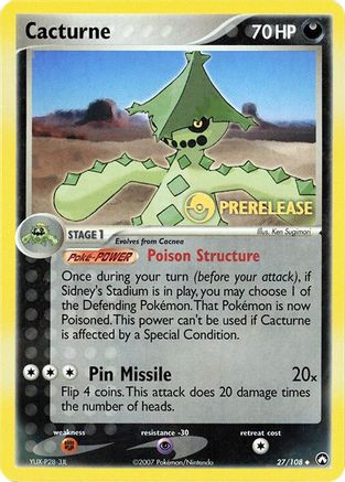 Cacturne 027/108  Miscellaneous Cards & Products - Promo