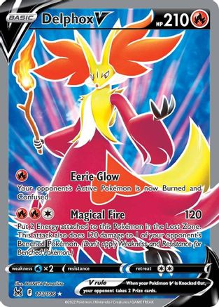 Delphox V (Full Art) 173/196  - Holofoil SWSH11 Lost Origin - Ultra Rare